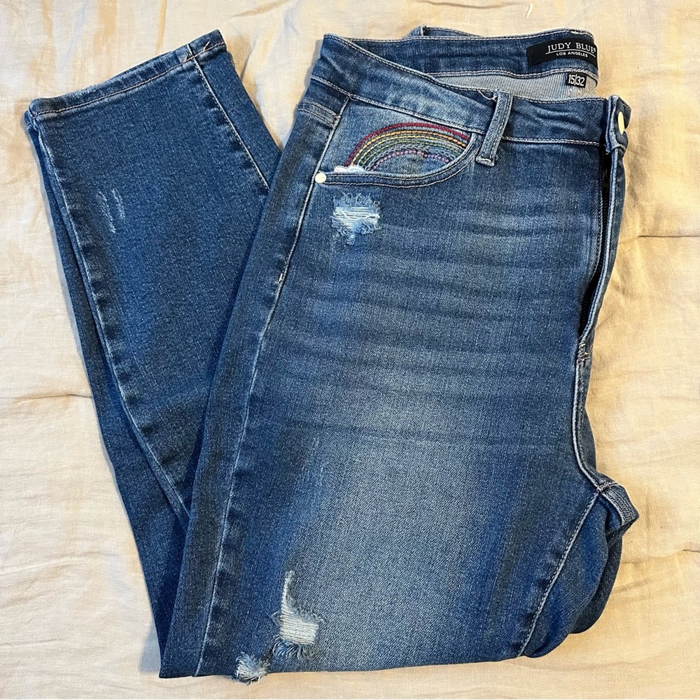 Judy Blue Cropped Straight High Rise Jeans